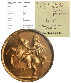PRÓBA, 50 groszy 1919 - PCGS SP66RD