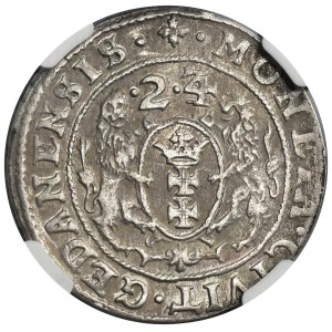 Sigismund III Vasa, 1/4 Thaler Danzig 1624/3 - PR• - NGC AU DETAILS