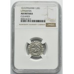 Sigismund I the Old, 1/2 Groschen Vilnius 1513 - NGC AU DETAILS