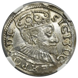 Sigismund III Vasa, 3 Groschen Posen 1594 - NGC UNC DETAILS