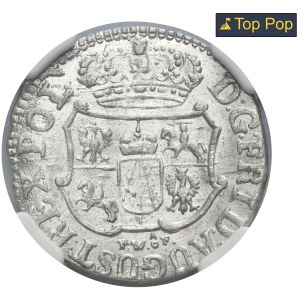 Augustus III of Poland, 1/24 Thaler Dresden 1753 FWôF - NGC MS65