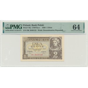 2 gold 1936 - DK - PMG 64