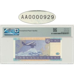 Litauen, 10 Litas 2007 - AA - PMG 67 EPQ - geringe Anzahl
