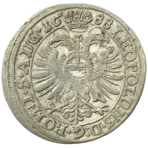Germany, Burgraviate of Friedberg, Philipp Adolph von Rau zu Holzhausen, 6 Kreuzer 1688