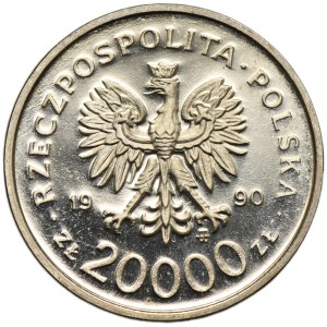 ÉCHANTILLON DE NIKIEL, 20 000 PLN 1990 Solidarité