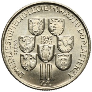 ÉCHANTILLON DE NICHOLS, 10 or 1970 Bicentenaire du retour à la mère patrie