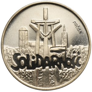 SAMPLE NIKIEL, 100,000 gold 1990 Solidarity - 27 mm