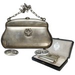 Russia, Silver evening purse with original box 19th century