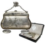 Russia, Silver evening purse with original box 19th century