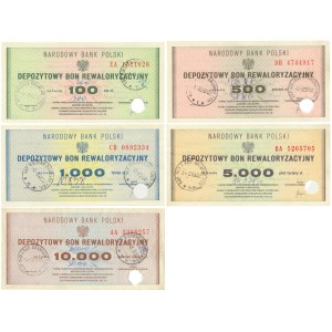 Deposit revaluation voucher, set of 100 - 10,000 zlotys (5 pcs.), cashable