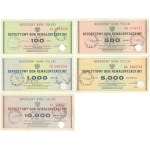 Deposit revaluation voucher, set of 100 - 10,000 zlotys (5 pcs.), cashable