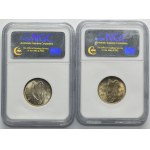Set, Ireland, 1 Scilling 1954 and 1963 (2 pcs.) - NGC MS65 and MS66