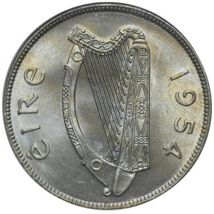 Ireland, 1/2 Crown (2 Sciling) London 1954 - PCGS MS65