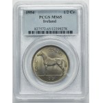 Ireland, 1/2 Crown (2 Sciling) London 1954 - PCGS MS65