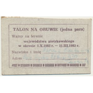 Piotrkowskie province - a voucher for shoes