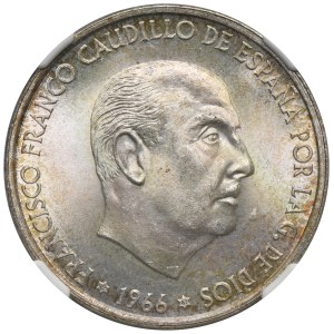 Spain, Francisco Franco, 100 Pesetas Madrid 1966 - NGC MS65
