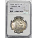 Spain, Francisco Franco, 100 Pesetas Madrid 1966 - NGC MS65