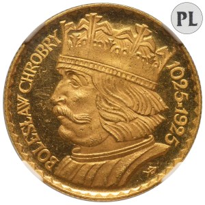 10 zloty 1925 Chrobry - NGC MS65 EN - AS LUSTRADE