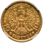 10 zloty 1925 Chrobry - NGC MS65 EN - AS LUSTRADE