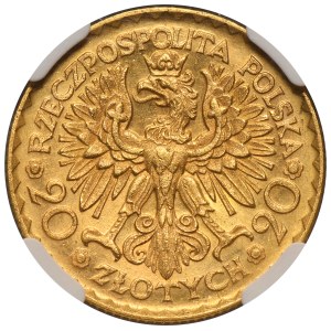 20 zlatých 1925 Chrobry - NGC MS65