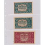 Set, Polish Brands (1919 - 1923) in a clasper (approx. 57 pieces).