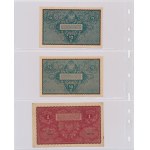Set, Polish Brands (1919 - 1923) in a clasper (approx. 57 pieces).