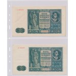 Set, Occupation (1940 - 1941) in a clasper (approx. 64 pieces).