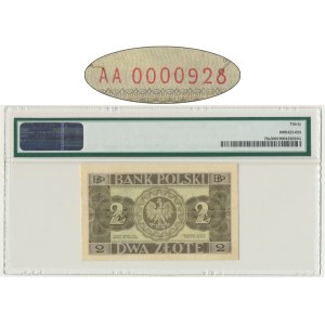 2 gold 1941 - AA 0000928 - PMG 30 - very low number.