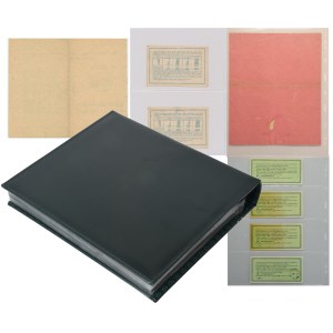 Set, polnische Gutscheine, Schecks, Karten, Ziegelsteine, Gutscheine und Urkunden in einer Schatulle (ca. 306 Stück).