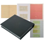 Set, Polish vouchers, checks, cards, bricks, vouchers and certificates in a clasper (approx. 306 pieces).