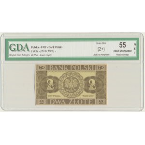 2 zloty 1936 - blank obverse - GDA 55 NET