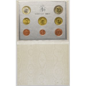 Set, Papal States, Vatican, Francis, Euro coins 2003 (8 pcs.)