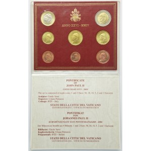 Set, Papal States, Vatican, Francis, Euro coins 2004 (8 pcs.)
