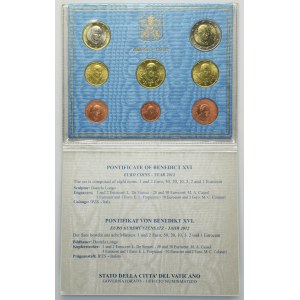 Set, Papal States, Vatican, Benedict XVI, Euro coins 2012 (8 pcs.)