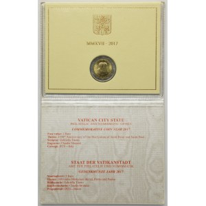 Papal States, Vatican, Francis, 2 Euro Rome 2017 R - St. Peter and St. Paul
