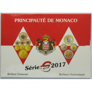 Satz, Monaco, Euro-Münzen Jahrgang 2017 (8 Stck.)