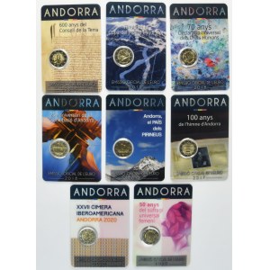 Set, Andorra, 2 Euro 2017-2020 (8 pcs.)