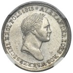 Kingdom of Poland, 1 zloty Warsaw 1832 KG - NGC AU55