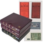 Set, copies of Polish banknotes (24 pieces) in a clasper and two empty claspers