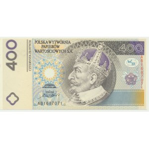 PWPW, 400 zloty 1996 - AB -.
