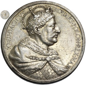 John III Sobieski, Medal Grzymułtowski treaty with Russia 1686 - VERY RARE, SILVER, ex. Potocki