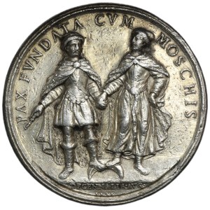 John III Sobieski, Medal Grzymułtowski treaty with Russia 1686 - VERY RARE, SILVER, ex. Potocki