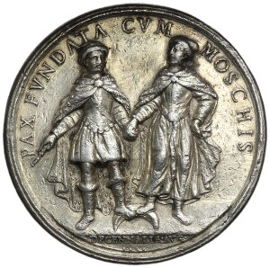 John III Sobieski, Medal Grzymułtowski treaty with Russia 1686 - VERY RARE, SILVER, ex. Potocki