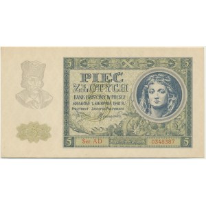 5 zlotych, 1941 - AD -