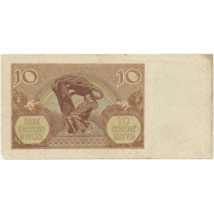 10 zlotys 1940 - L - portant le cachet « Falsch Emissionsbak »