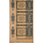 1 zloty, 1938 – uncut fragment of a sheet – DESTRUKT