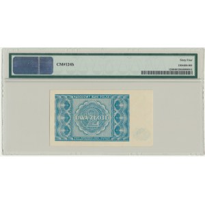 2 złote 1946 - NIEBIESKI - PMG 64 - RZADKOŚĆ