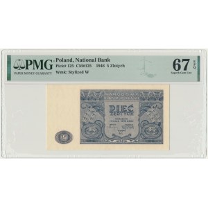 5 złotych 1946 - PMG 67 EPQ