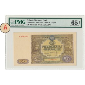 50 złotych, 1946 - A - PMG 65 EPQ - first series
