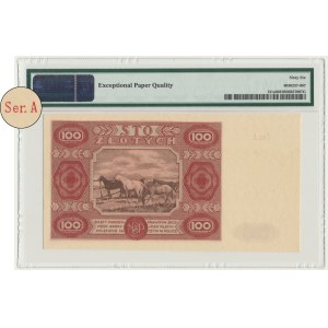 100 zlotych, 1947 - A - PMG 66 EPQ - first series